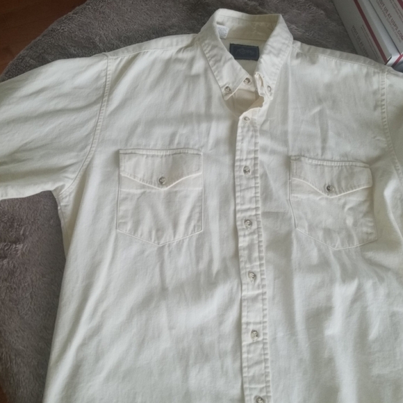 100% COTTON ROPER COWBOY BUTTON DOWN SHORT SLEEVE - Picture 2 of 7
